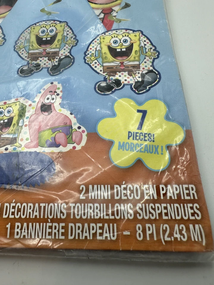 SpongeBob SquarePants 7 pc. Table Decorating Kit Birthday  Party Set New - Image 3 of 4
