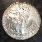 1991 Uncirculated American Silver Eagle US Mint Issue 1oz Pure Silver #N999
