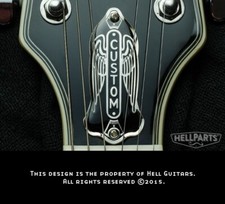 "CUSTOM FLYER" 2-Hole Truss Rod Cover. Fits most Gibson LP, SG style guitars.