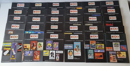30 Micky Waue EMAILSCHILDER Auktionskataloge 1995 bis 2017 - guter Zustand