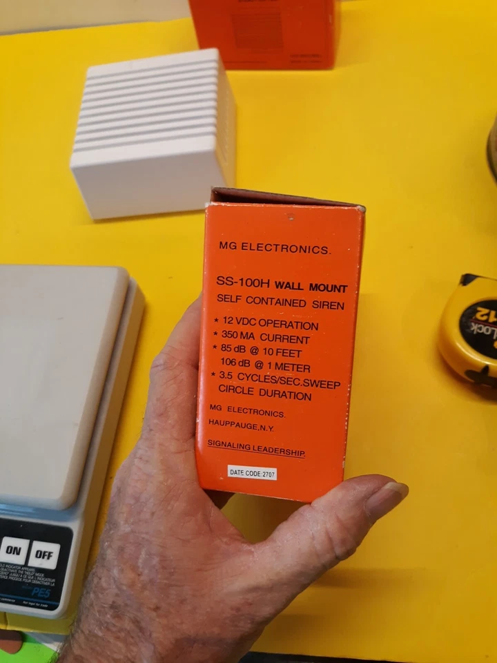 1 MG Eletronics SS-100H Wall Mount Self Contained Siren NOS 13-469 - Image 3 of 4