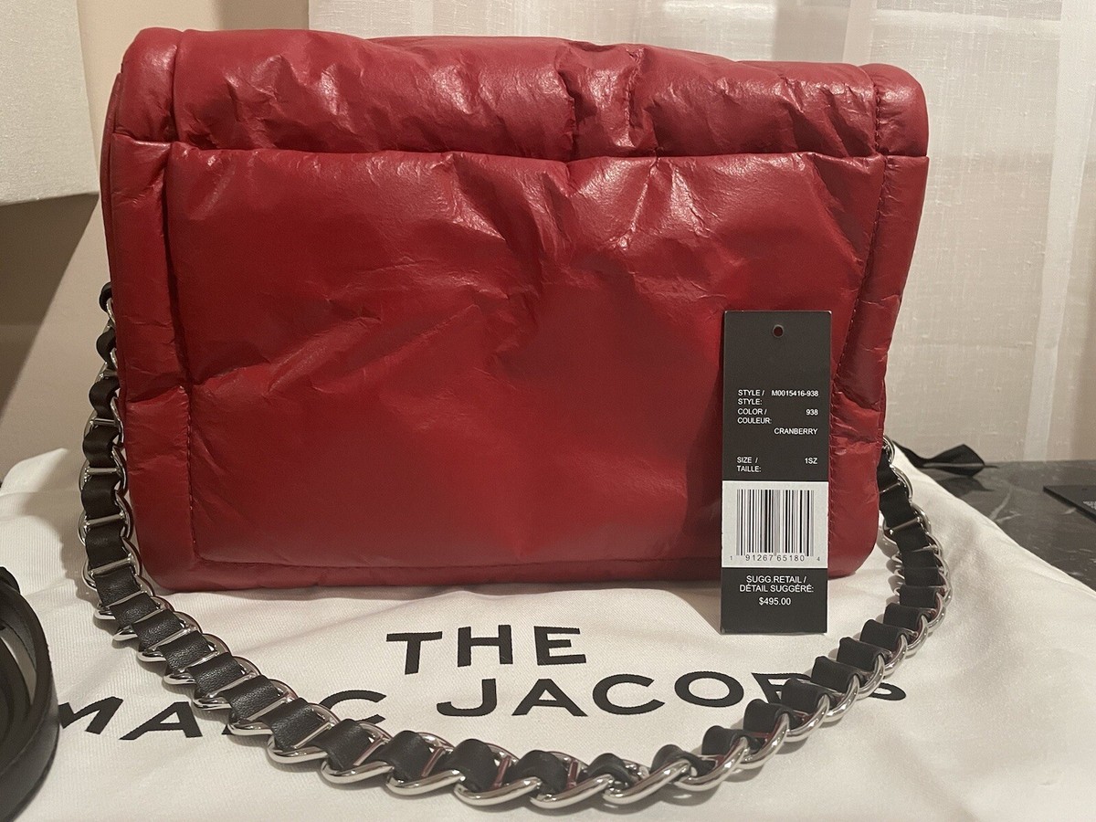 NWOT Marc Jacobs The Pillow Shiny Shoulder Bag Red Leather M0015416 $495