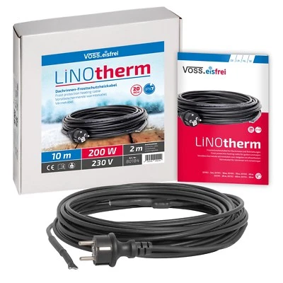 Dachrinnenheizung VOSS.eisfrei Linotherm 10m 200W Frostschutz Heizkabel Heizung