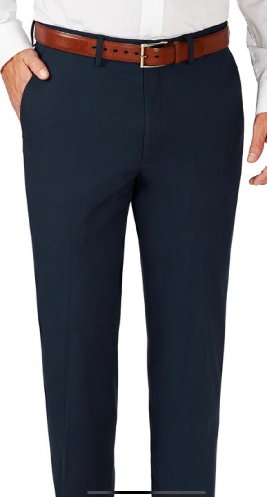 36”W X 32”L Haggar H26 Men's Premium Stretch Tailored Fit Suit Pants - NAVY