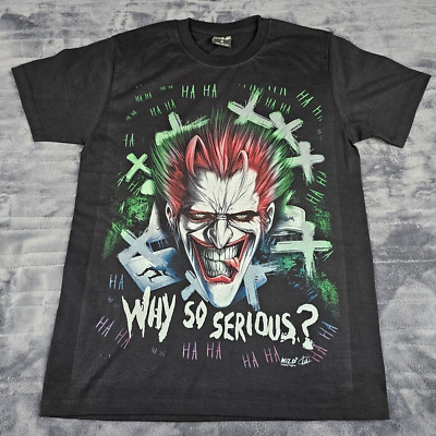 Joker Wild Shirt Medium schwarz Why So Serious Batman DC Comics leuchten im Dunkeln
