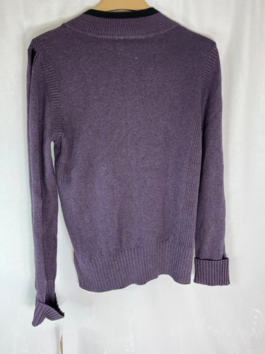 NWT Purple DKNY Jeans Women's Quarter-Zip Pullover Sweater XL - 第 2/3 張圖片