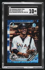 2019 Bowman Chrome Prospects Blue Shimmer Refractor Victor Mesa Jr SGC 10 1j7t