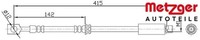 Metzger 4113679 Bremsschlauch Vorderachse Vorne FüR Opel FüR Saab