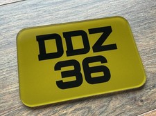 6x4 TINTED Bike Number Plate Metro Font Show Plate Perspex Top Quality