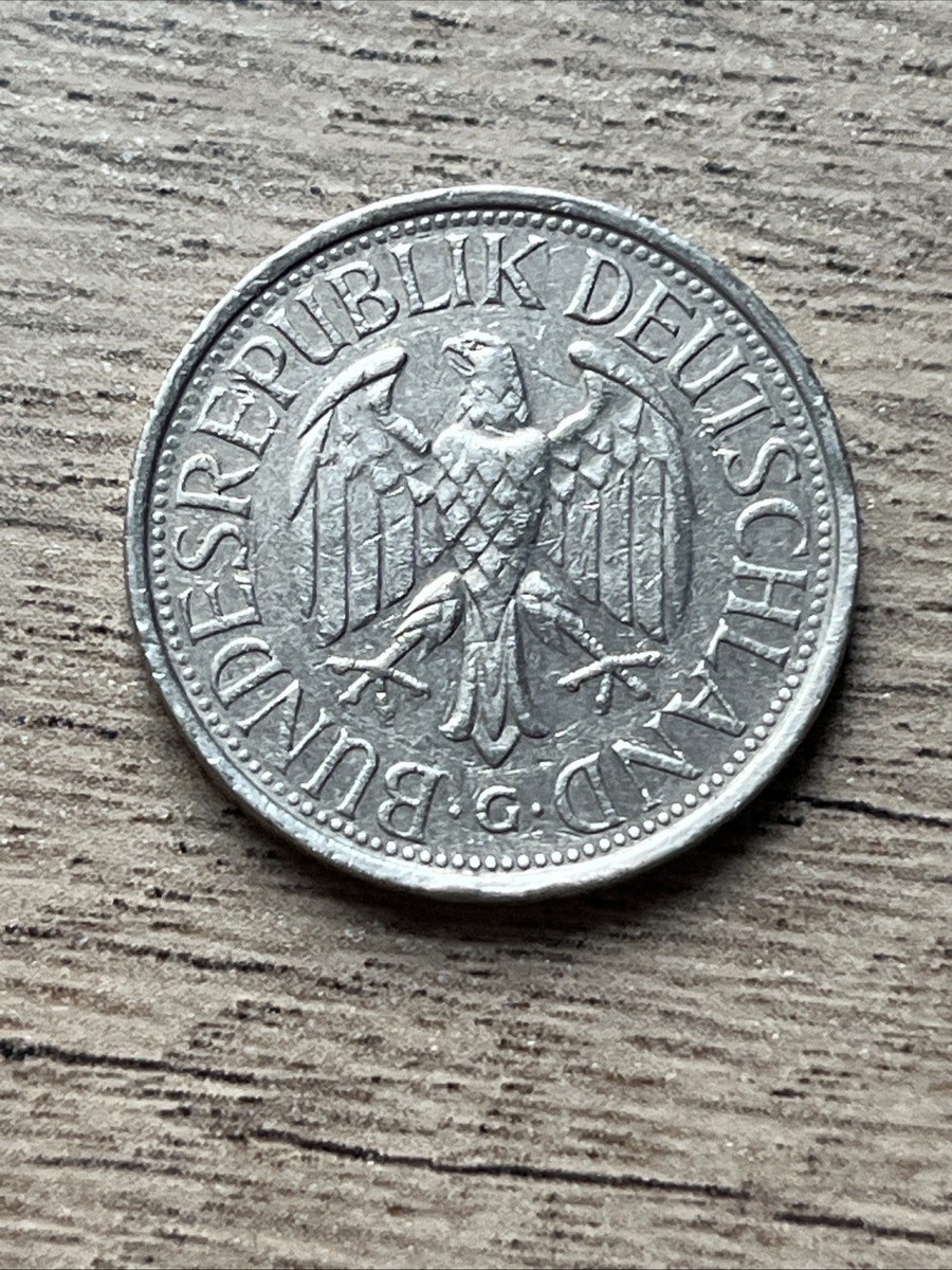 1979 G Germany 1 One Deutsche Mark AU Almost Uncirculated Actual