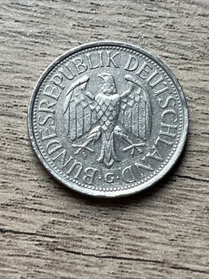 1979 G Germany 1 One Deutsche Mark AU Almost Uncirculated Actual