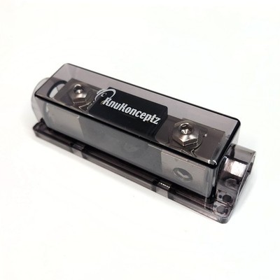 KnuKonceptz In line 0 Gauge ANL Fuse Holder w/ 2 Fuses 200A and your choice