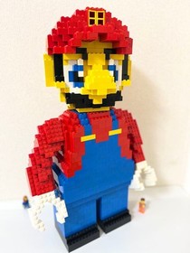 LEGO Minifigure Jumbo 3723 Big Size Mario Custom Built Figure Rare Authentic