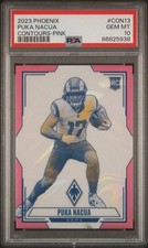Puka Nacua /175 Rookie Contours Pink PSA 10 GEM MINT 2023 Panini Phoenix RC