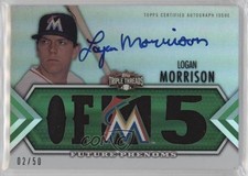 2012 Triple Threads Future Phenoms Auto Relics Emerald 2/50 Logan Morrison 0a3