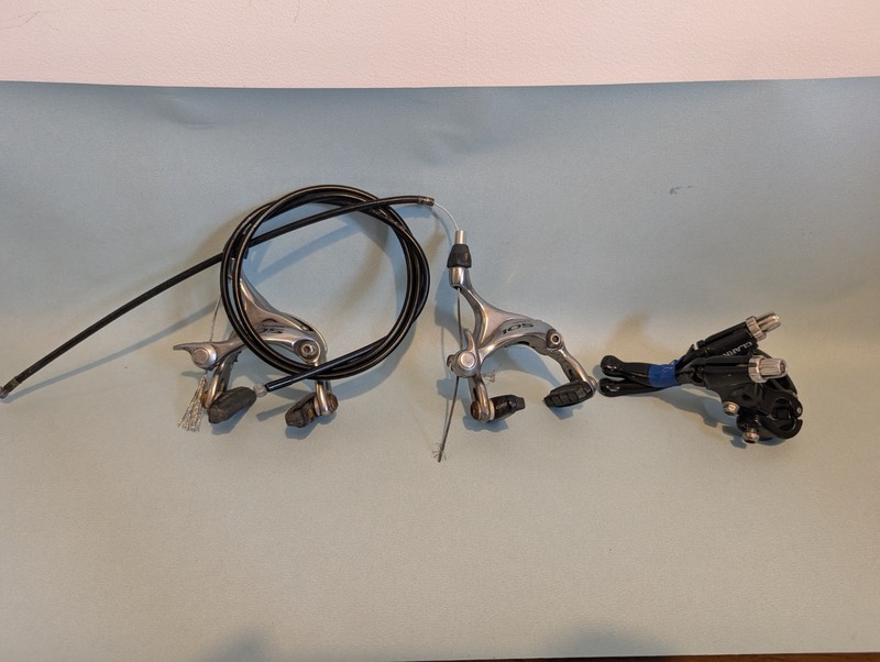 Shimano 105 brake calipers With Clark Levers