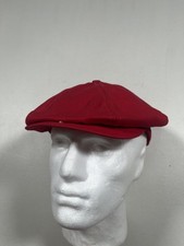 Vintage Broner Hat Newsboy Cap Mens One Size Red Twill Adjustable USA Snap Back