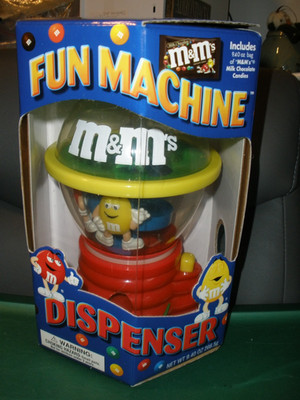 NEW in Box M&M's Fun Machine Dispenser Candy Kids Spinning Red