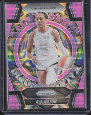 2025 WNBA Prizm A'Ja Wilson Pink Pulsar Kaleidoscopic #6 /75 Las Vegas Aces