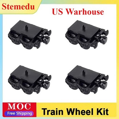 MOC City Train Building Blocks Set Wheel Carriage DIY Creative Assembled Bricks