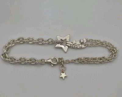 Gebrauchte Original Pandora Sternschnuppe Doppelkette Armband 592409C01-20cm
