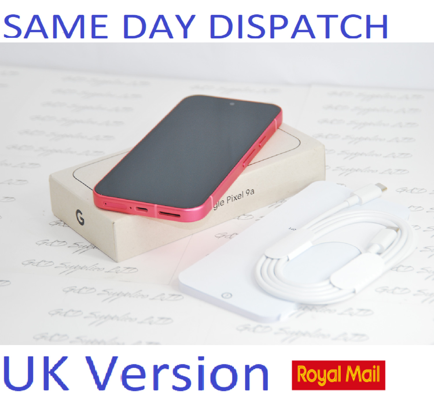 ## Google Pixel 9A Mobile Phone 128GB (Unlocked) Peony 5G Sim-free UK Version  M