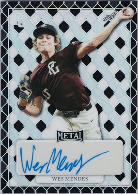 2022 Leaf Metal Perfect Metal Auto Black Prismatic Proof #MA-WM2 Wes Mendes 1/1