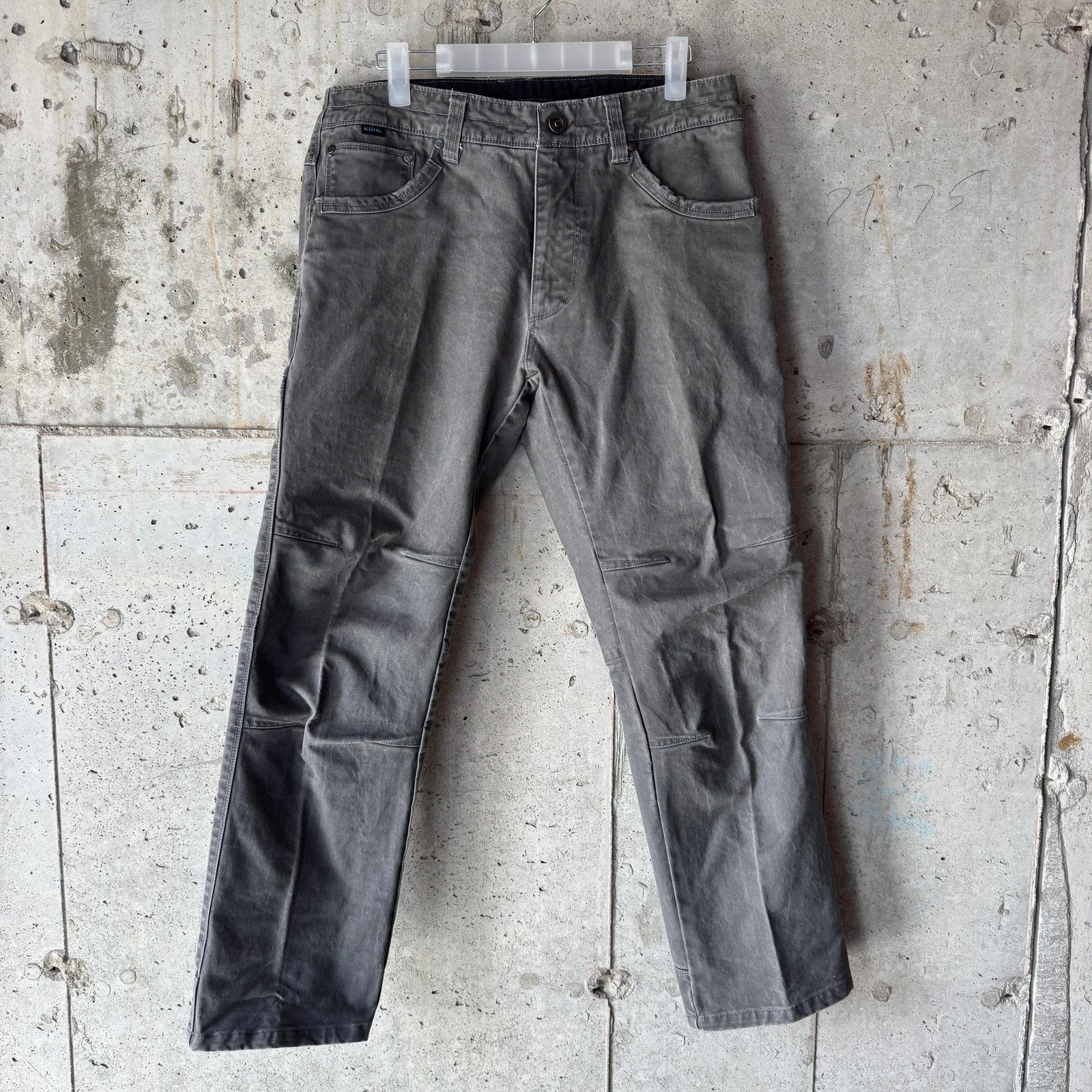 Kuhl Pants Mens 32x28 Gray Free Rydr Canvas Straight Leg Outdoor Hiking Workwear