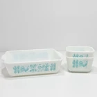 Vintage PYREX Amish Butterprint Refrigerator Dish Set 501 & 503 3pc Set NO LIDS
