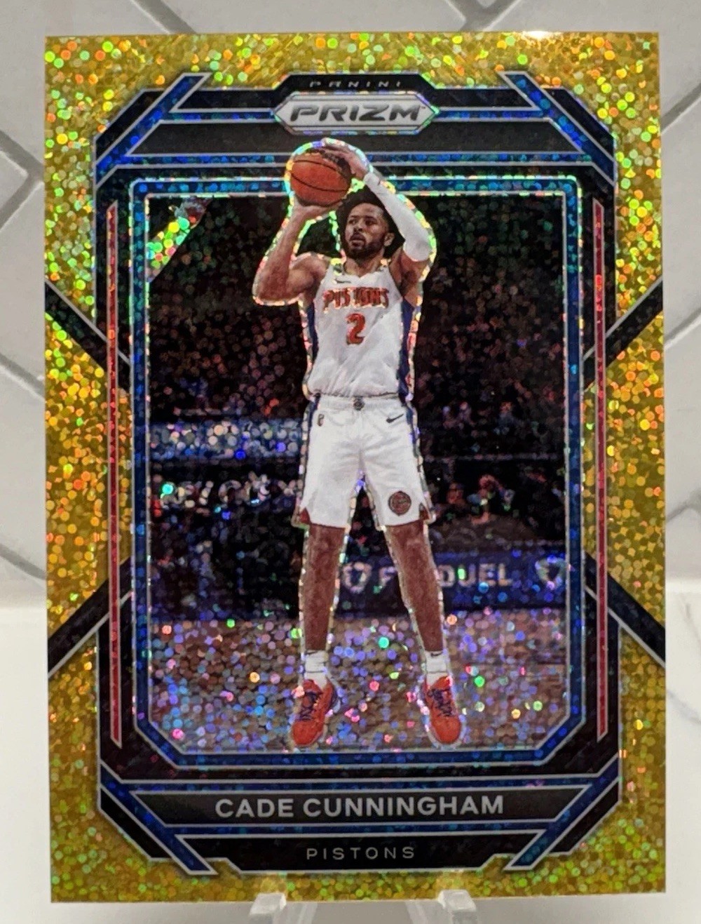 2022-23 Panini Prizm - Cade Cunningham #89 Gold Sparkle Prizm /24
