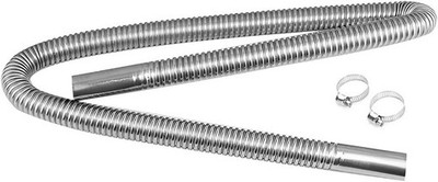 1in Diameter Stainless Steel Exhaust Pipe - 47.2in Flexible Tubing for Vehicles