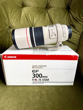 Canon EF 300mm f/4L IS USM Lens Mint, boxed and complete