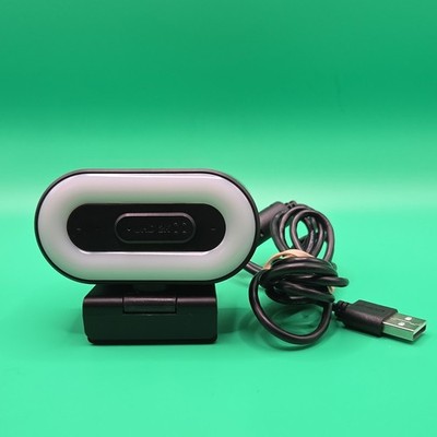 Etubby UHD 2K USB Webcam Built-in Microphone Clip-On Stand Black White