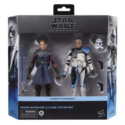 Anakin Skywalker & Clone Captain Rex Action Figure Set Star Wars Black Series
