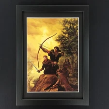FRAMED DUNGEONS & DRAGONS ART. GARY GYGAX, D&D, TSR, RPG, ROLEPLAYING GAME