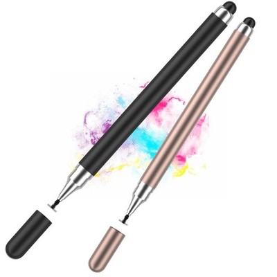 Capacitive Stylus Pens for Touch Screens-2 in 1 Stylists Pens，Universal black