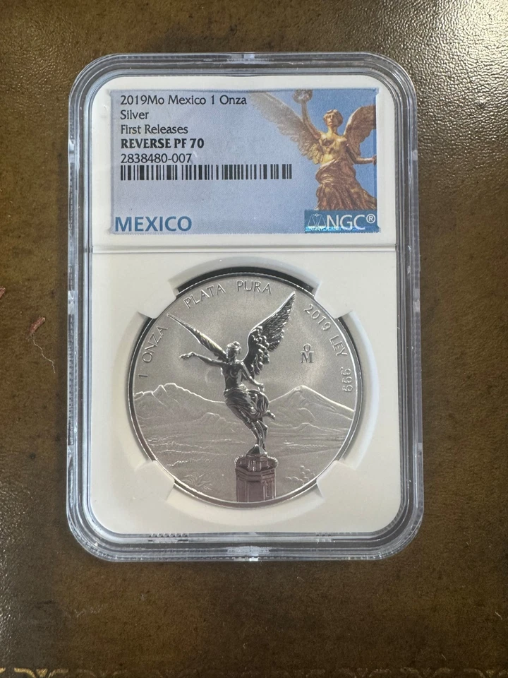 2019 MEXICO SILVER ONZA LIBERTAD NGC PL70 REVERSE PROOF FIRST RELEASES - Image 3 of 4