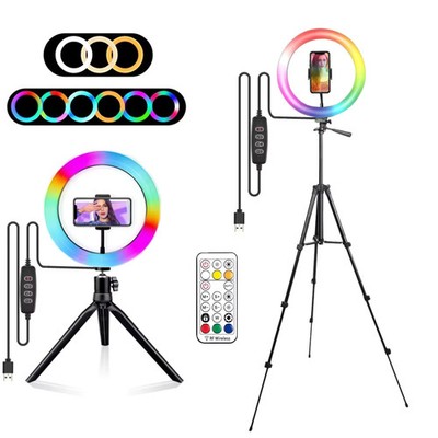RGB Ring Light Lamp Ring Round with Remote Control for Smartphone Mobile Led