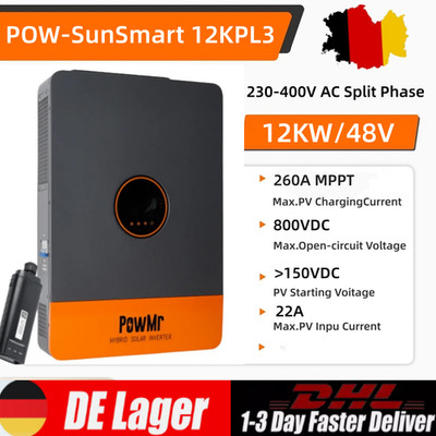 PowMr 12KW 48V Hybrid Wechselrichter | 2 MPPT | WIFI |POW-SunSmart 12KPL3 Neu