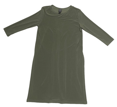 Clara Sun Woo Dress XS Green Cowl Neck Jersey Minimalist Classic