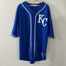 Kansas City Royals Jersey Blue Majestic Blank MLB Cool Base Mens 3XT