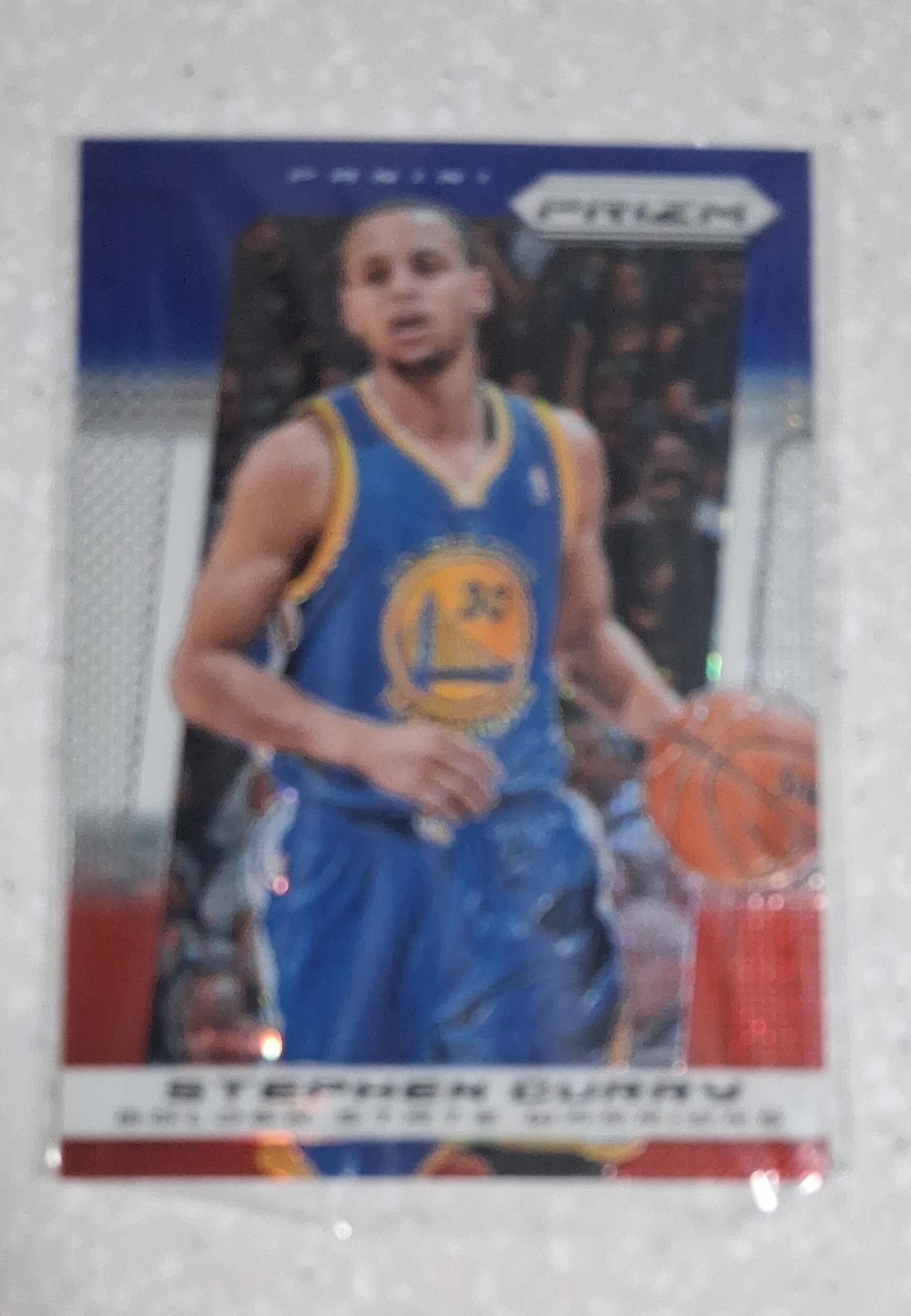 2013-14 Panini Prizm - Blue White & Red Pulsar Prizm Stephen Curry #50