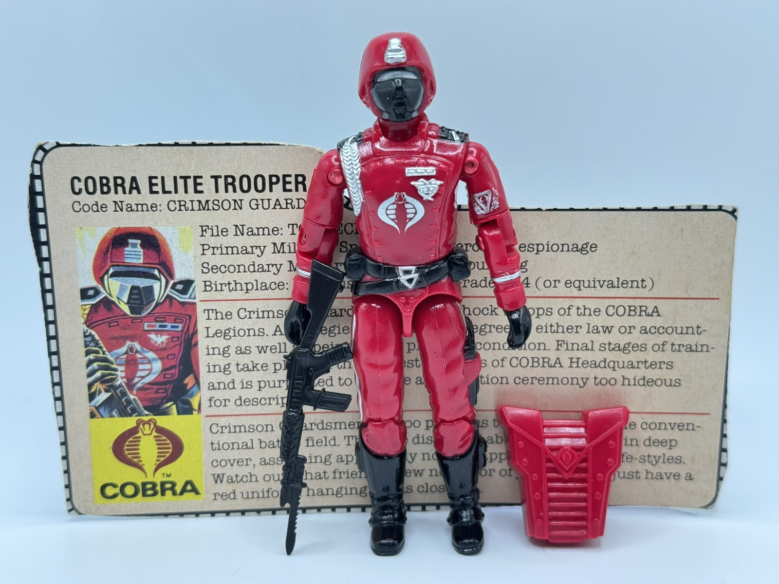 GI Joe 1985 Crimson Guard 100% Complete Vintage Hasbro Action Figure With Card