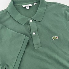 Lacoste Men's Slim Fit Green Cotton Polo Shirt US XL