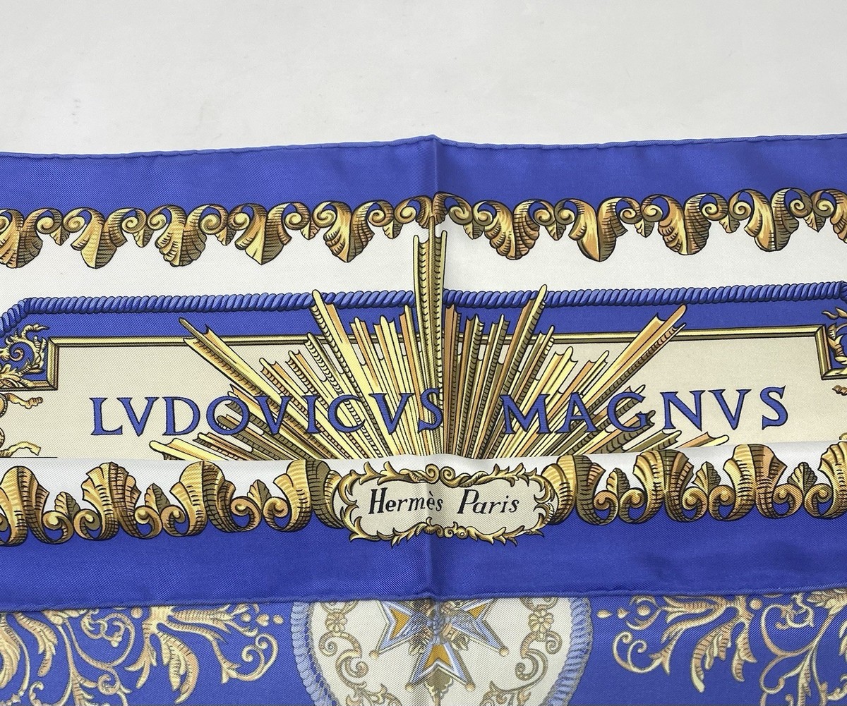 Hermes Silk Scarf Ludovicus Magnus Carre 90 Louis XIV F. de la