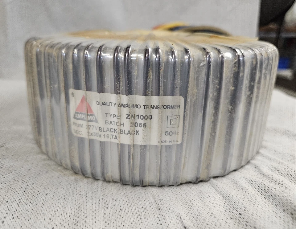 Amplimo ZNT1000 Toroidal Transformer 277V to 2x30V 16.7A 1000VA 50/60Hz Used - Image 2 of 2