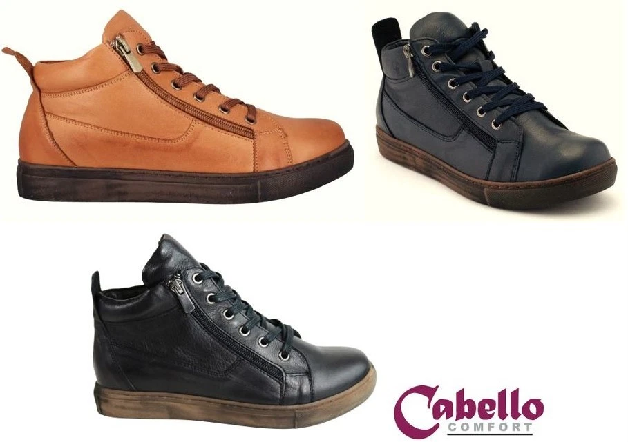 Cabello Comfort Shoes EG1570 Leather Lace Up Zip Boots Cabello Shoes EG1570