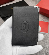 Luxury Cartier Must de Cartier Card Holder Black Calfskin Leather NIB - Gift