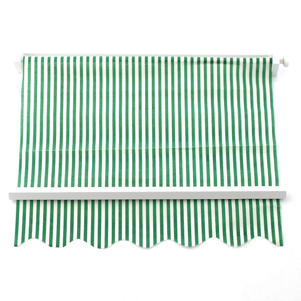 Dolls House Sun Canopy Green and White Garden Accessory Miniature 1:12th Scale