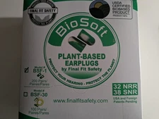 BioSoft PlantBased Uncorded Earplugs - Box of 200